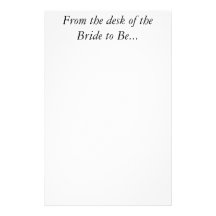 Bride Personal Custom Letter Wedding Stationery