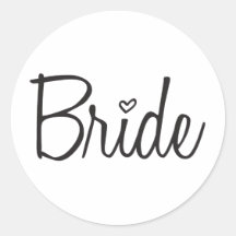 Bride Round Stickers