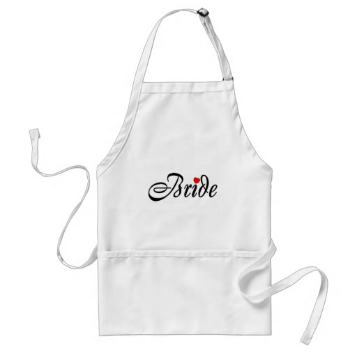 Bride (Script Red Hrt) Aprons