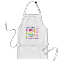 Bride Sentiments Wedding Apron