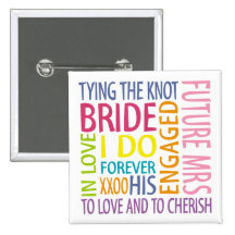 Bride Sentiments Wedding Button