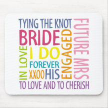 Bride Sentiments Wedding Mousepad