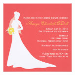 Bride Silhouette Bridal Shower Invitations invitations