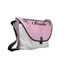 Bride Tiara Bag (pink background) Messenger Bag