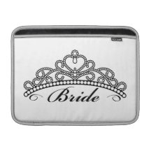 Bride Tiara Macbook Sleeve