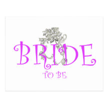 bride to be flwr post cards