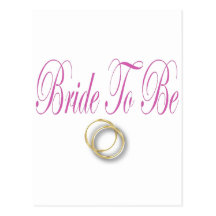 bride to be post cards