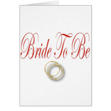 bride to be red card
