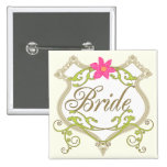 Bride Wedding Badges Button