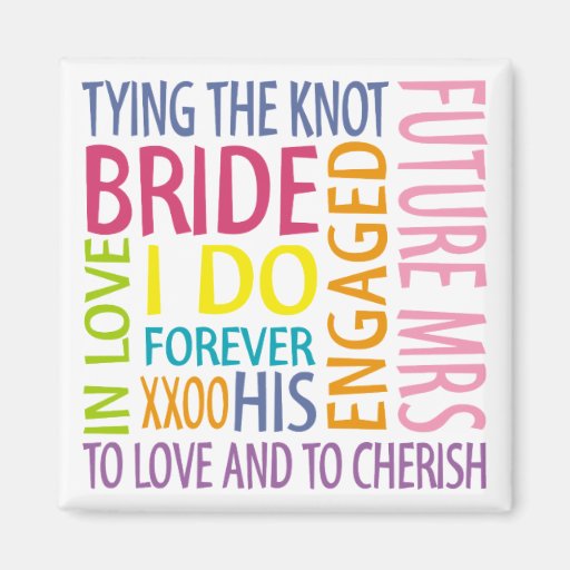 Bride Wedding Fridge Magnet