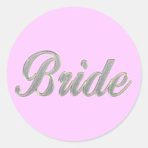 Bride with bling sticker
