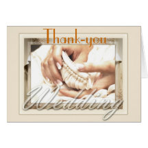 Bride with Bouquet Thank You Card