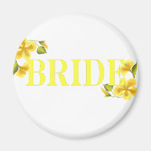 Bride yellow refrigerator magnets
