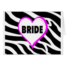 Bride Zebra Stripes Greeting Card