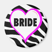 Bride  Zebra Stripes Magnet
