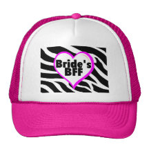 Brides BFF (Heart Zebra Print) Hats