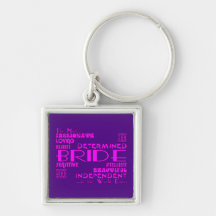Brides Bridal Showers Wedding Parties : Qualities Keychain