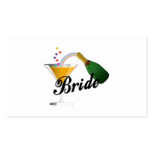Brides Champagne Toast Business Card Templates