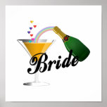Brides Champagne Toast Poster