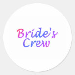 Brides Crew (Pastel) Round Sticker