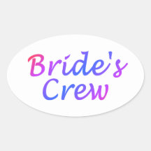 Brides Crew (Pastel) Round Stickers