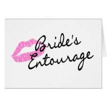 Brides Entourage Lips Greeting Cards
