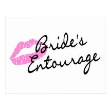 Brides Entourage Lips Postcard
