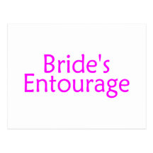 Brides Entourage Pink Postcards