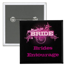 Brides Entourage Square Pin (BLACK & PINK)