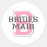 Brides Maid Cheer Round Sticker