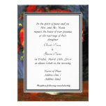 bride's parents invitation, van Gogh red poppies