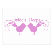 Bride's Peeps/ Pink Postcard
