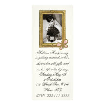 Bride's Portrait Bridal Shower Invitation