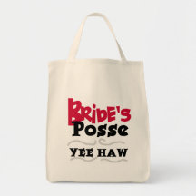 Bride's Posse Bachelorette Party Tshirts Canvas Bags