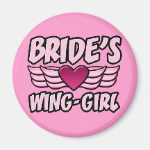 Bride's Wing-Girl Bachelorette Party Fridge Magnets