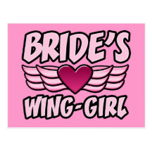 Bride's Wing-Girl Bachelorette Party Post Cards