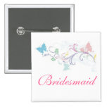 Bridesmaid Butterfly Button