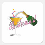 Bridesmaid Champagne Toast Sticker
