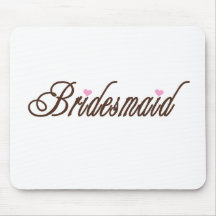 Bridesmaid Classy Browns Mouse Pads
