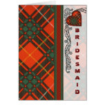 Bridesmaid Invitation -  Bruce Scottish Tartan Cards