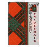 Bridesmaid Invitation -  Cameron Scottish Tartan Cards