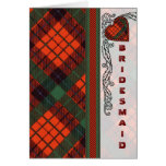 Bridesmaid Invitation -  Nicholson Scottish Tartan Card