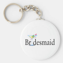 Bridesmaid Martini Black Keychains