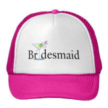 Bridesmaid Martini Black Trucker Hat