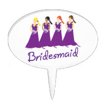 Bridesmaid Oval Cake Topper