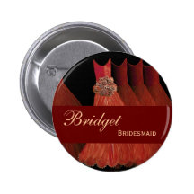 BRIDESMAID Pin Button Orange Gowns M309