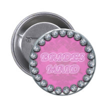 bridesmaid pink diamonds button
