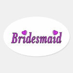 Bridesmaid Simply Love Oval Sticker