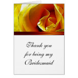 Bridesmaid Thank You Card Antique Yellow Rose