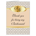 Bridesmaid Thank You Card Peaches and Cream